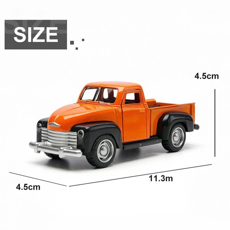 1:38 Vintage Klassisch Retro Pickup, Legierungsmodellauto, Simuliertes Fahrzeug, Niedlicher LKW, Spielzeugmodell für Jungen, Task Force 1955 Ornamente