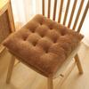 Warm Mats Chair Cushions Luxury Short Plush Dining Chair Cover Soft Mats Anti-Slip with Ribbon