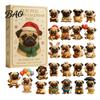 Collection de jouets animaux mignons 2026 Calendrier de l'Avent Hibou/Chien, Compte à rebours de Noël 24 Jours avec Mini Ensemble Miniature Figurines Ornements, PVC Collectionnable