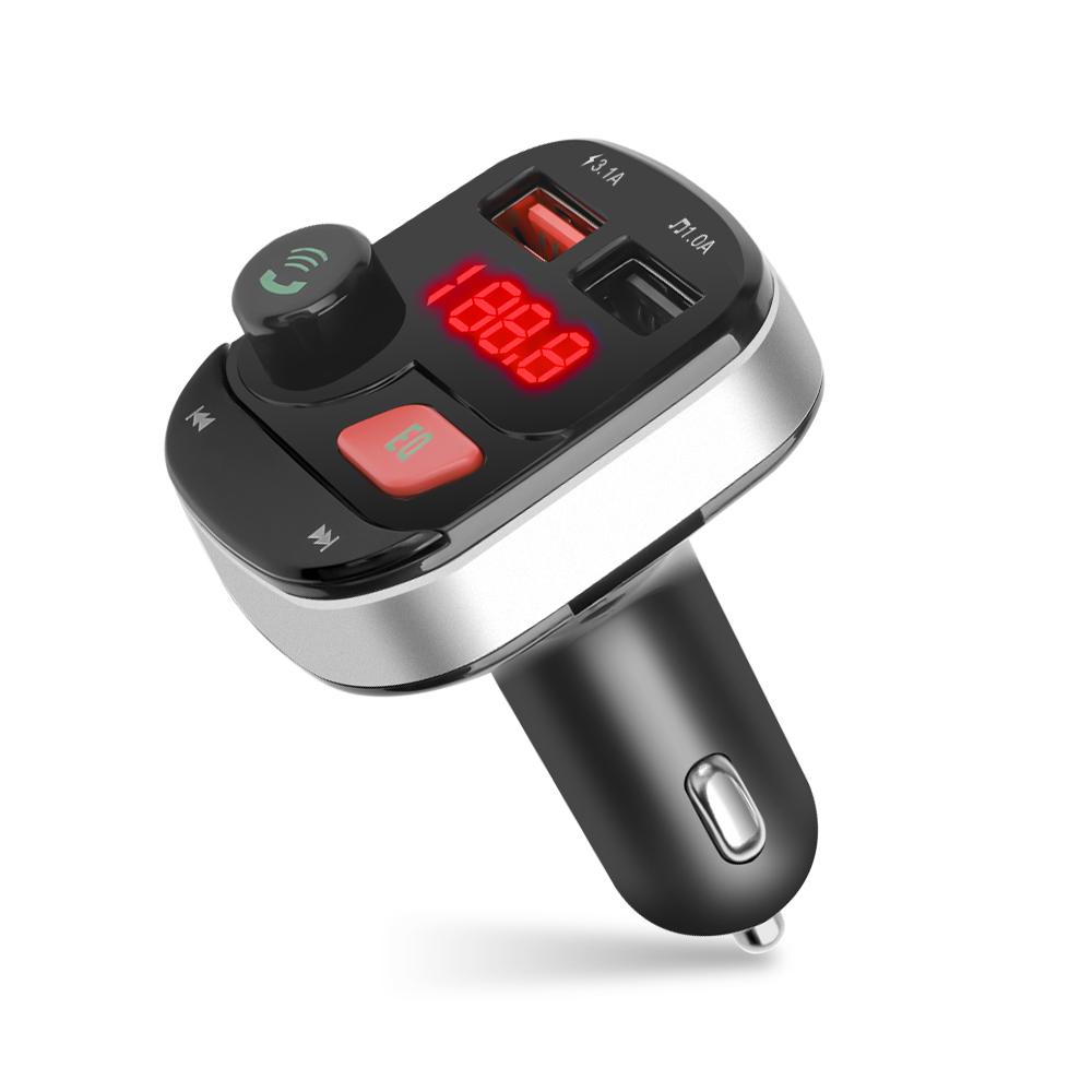 Bluetooth Stereo Charger 5.0 Bluetooth Wireless FM Transmitter Car MP3 Player Effect Sound Disk U Car Music EQ Car Lossless E0Q4