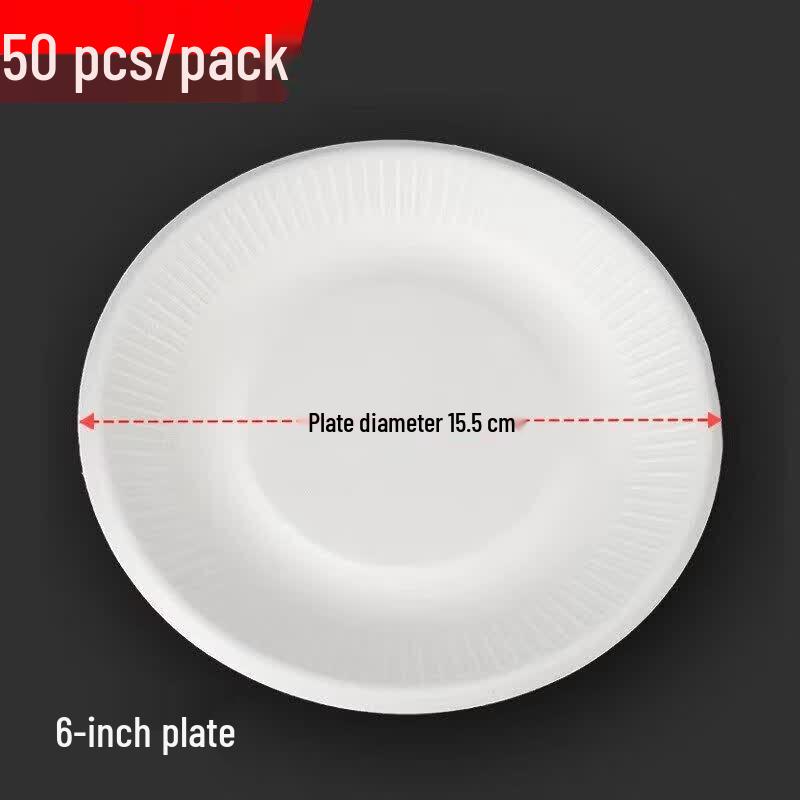 Qiwei Disposable White Round Paper Plates