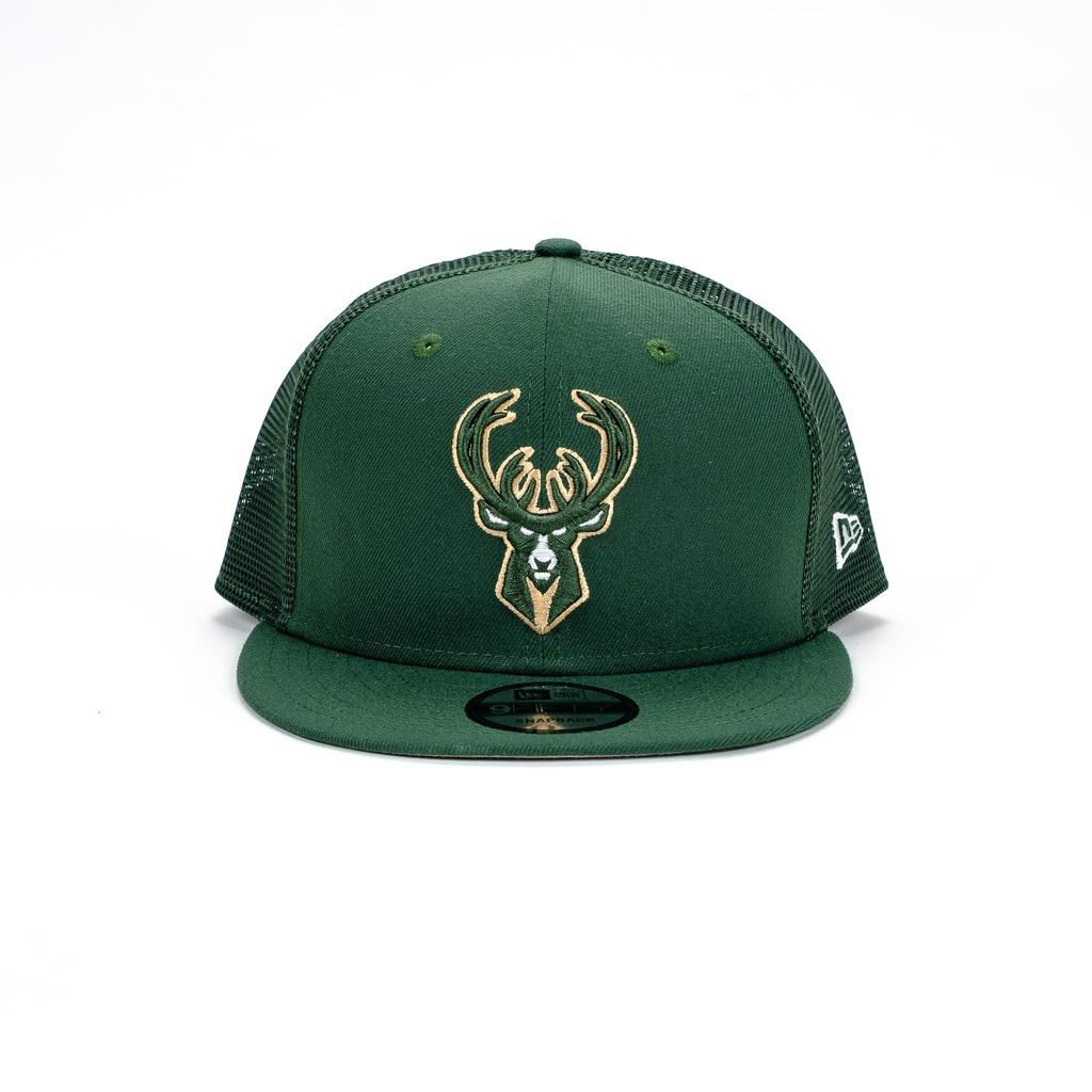 New Era 9FIFTY Snapback Mesh NBA Milwaukee Bucks Cap,
