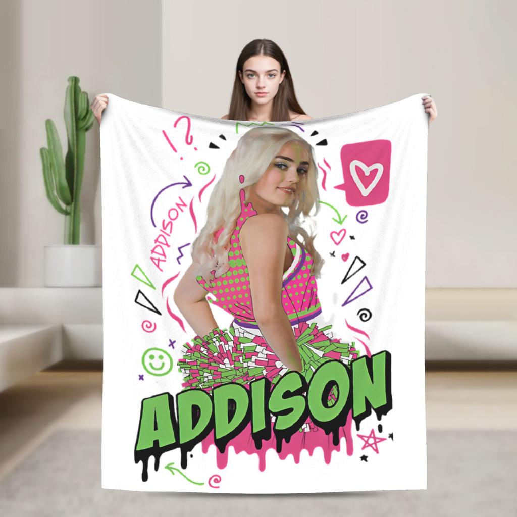 Zombies 4 Dawn of the Vampires Knitted Blankets Flannel Addison Bootleg Lightweight Throw Blankets Travel Home Couch Thin Quilt