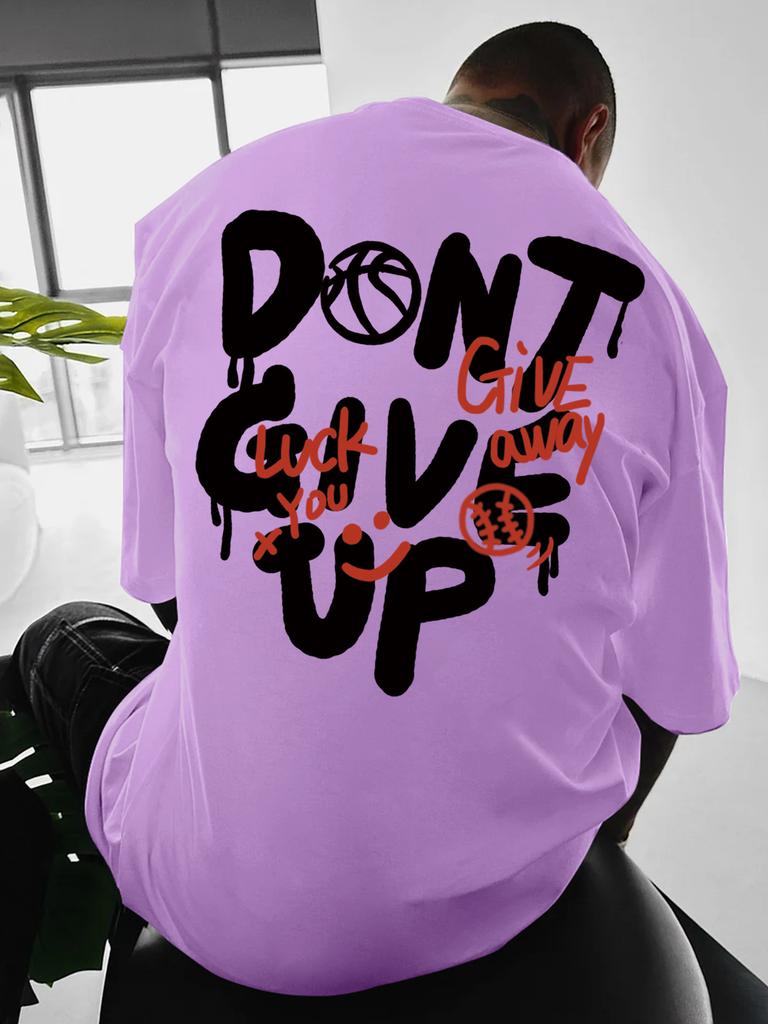 Dont Give Up Basketball Graffiti Oversized Tee