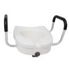 Toilet Seat Riser with Adjustable Removable Padded Arms and Fixed Lock High Load Bearing Raised