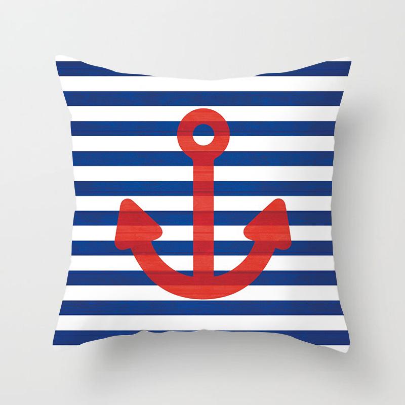 Ins Home Supplies Hand-painted Ocean Car Pillow Office Cushion Cover