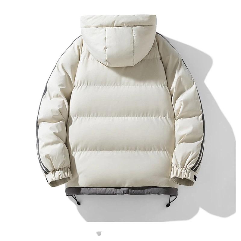 Zimowy trend dla par Luźna i ciepła gruba kurtka z bawełny puchowej