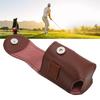 Bolsa de Cintura Portátil para Bolas de Golfe Mini Resistente ao Desgaste Couro Suporte para Bolas de Golfe Pochete de CinturaCafé