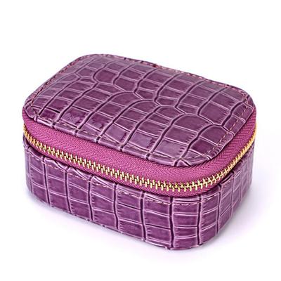 Jewelry Holder Organizer Smooth Zipper Soft Lining Compartment Keep Neat Large Capacity Travel Jewelry Earring Storage Box