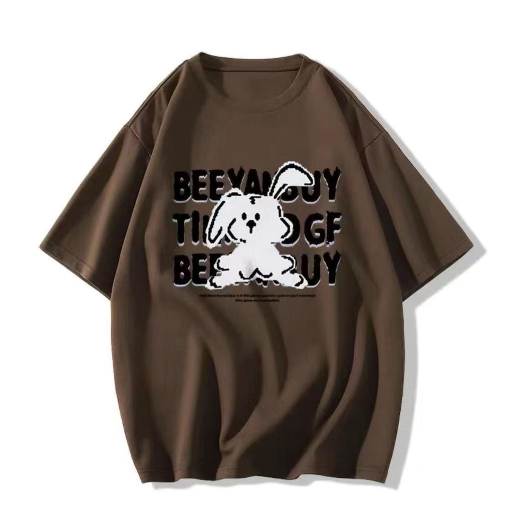 Sommer Damen Neues Cartoon-Druck Kurzarm-T-Shirt Lockere Oberteile