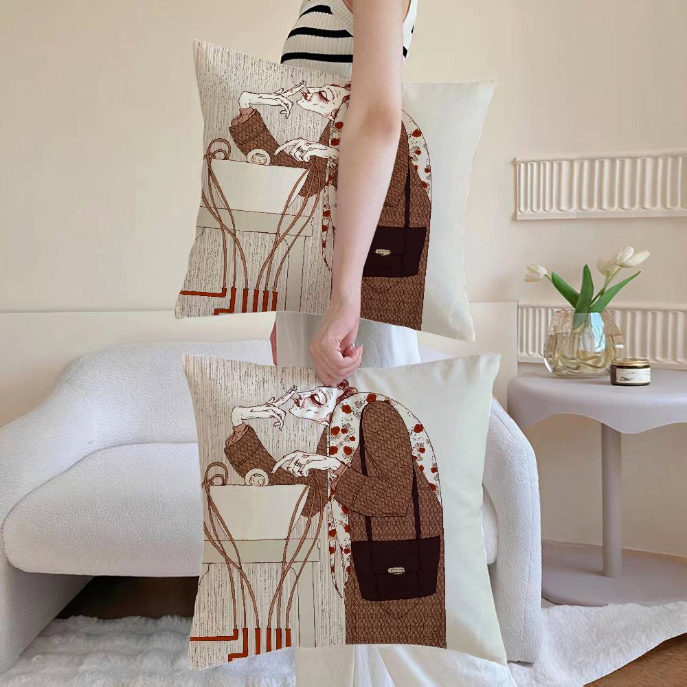 Strange StoriesAnime Pillow Case Sofa and Living Room Decorative Cushion Covers Dust-proof and Mite-proof Invisible Zipper