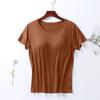 Women's Camisole Short Sleeve Top Summer One-piece Non-Steel Ring With Chest Pad Top