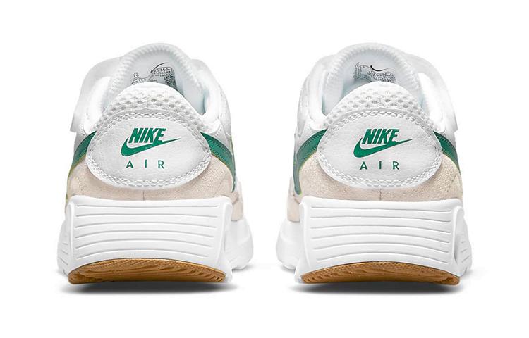 Nike Air Max SC Hook and loop Low top Running Shoes White Green Children Aged 3 7 Years Old CZ5356-104