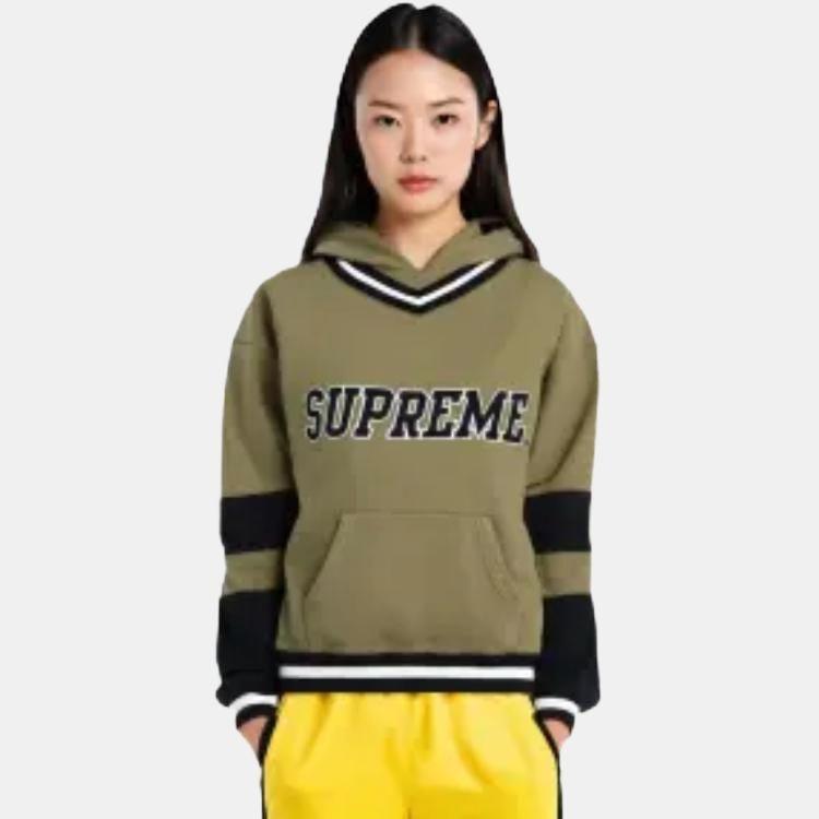 Supreme Hockey Hooded Sweatshirt 'Black Red Green' Men's SUP-FW20-239