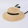Fashion Women Summer Hat Wide Brim Beach Hat Ribbon Tie Wheat Straw Hat Outdoorsman Boater Hat Sun Protective Panama