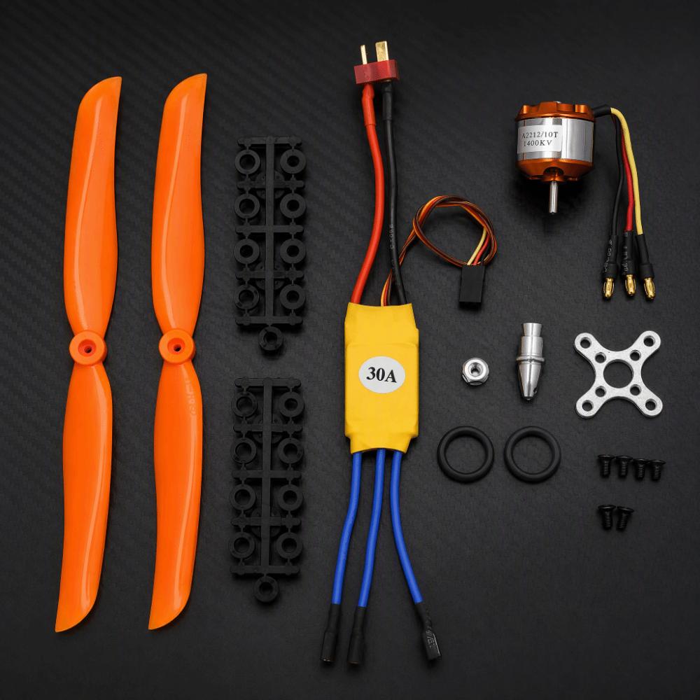1400KV Brushless Motor 5V 2A BEC Propeller Set Durable RC Motor Kit For RC Airplane