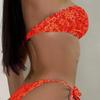 Womens Sexy Bikini Set With Push-Up Padded Top High-Waisted Bottom Swimwear Beach Vacation Pool Swimming