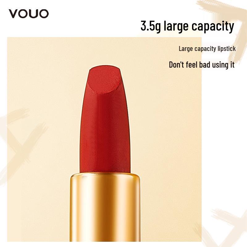 Soft Mist Velvet Matte Lipstick Set - Red-Brown Bean Paste: Non-Fading, Waterproof & Non-Stick