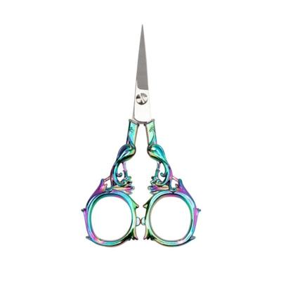 Stainless Steel Embroidery Scissors Shears Tool With Ornate Vintage Pattern Sharpened Blade For Sewing Crafts Trimming