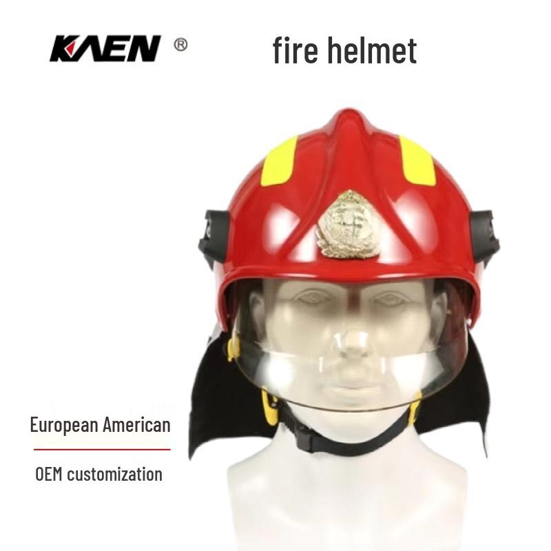 KAEN European Firefighting Rescue Helmet with Goggles