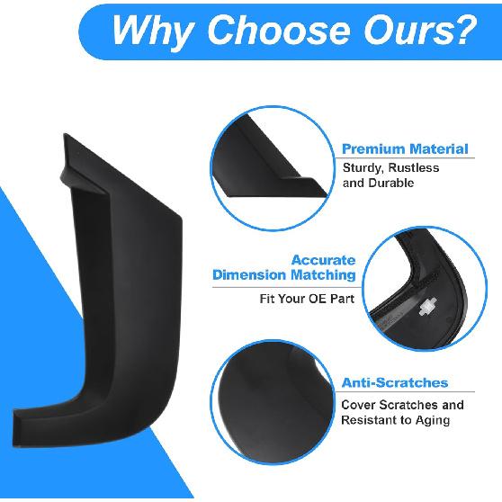 Rear Left Passenger Side C Pillar Mould Trim for Honda Civic 2012-2015 Door Window Pillar Post Exterior Repair Cover Trim Black No.72721-TR3-A00