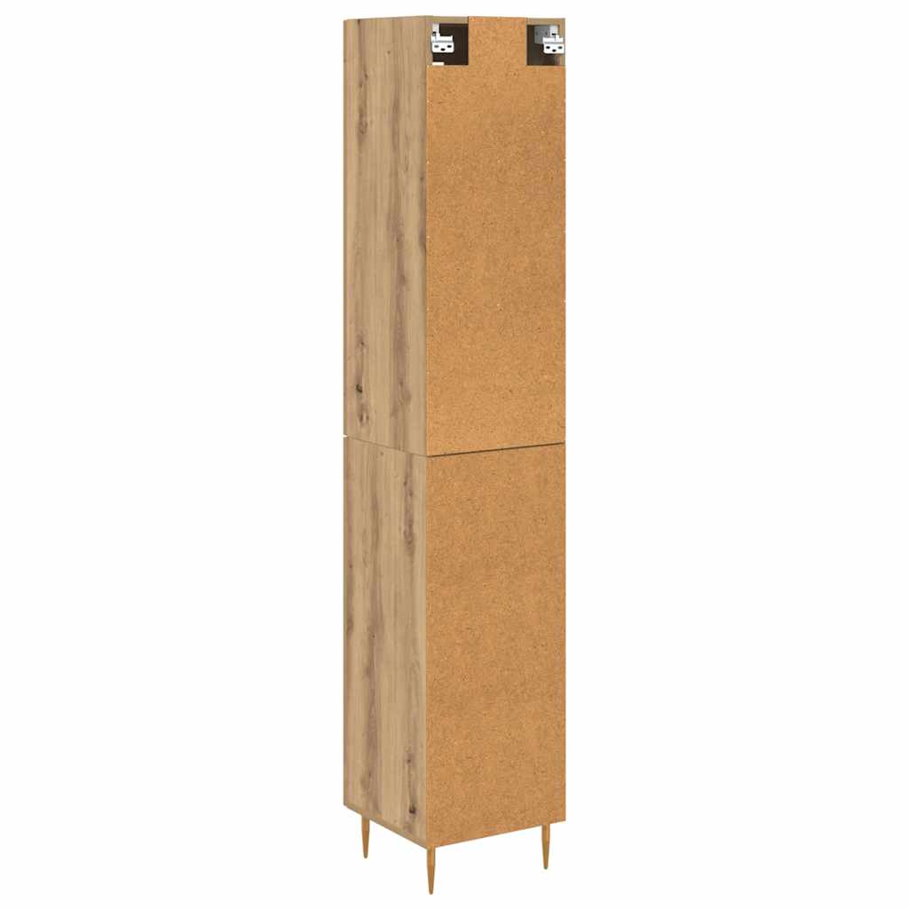 Highboard 2 pcs Artisan Oak Glass