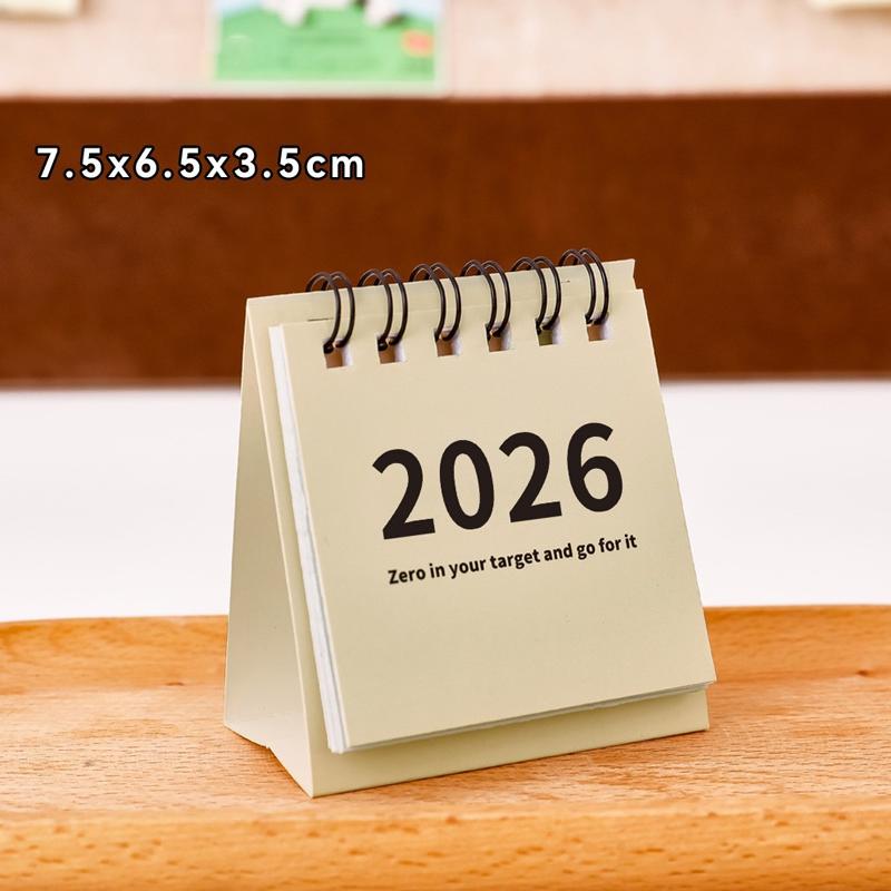 

Small Simple Calendar Small Table Calendar Creative Coil Calendar Planner Desktop Decoration Workspace Stationery For Present
