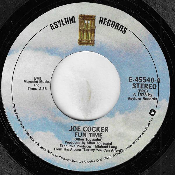 

7inch Record JOE COCKER - Fun Time E45540 Asylum Records 1978 US Rock Used