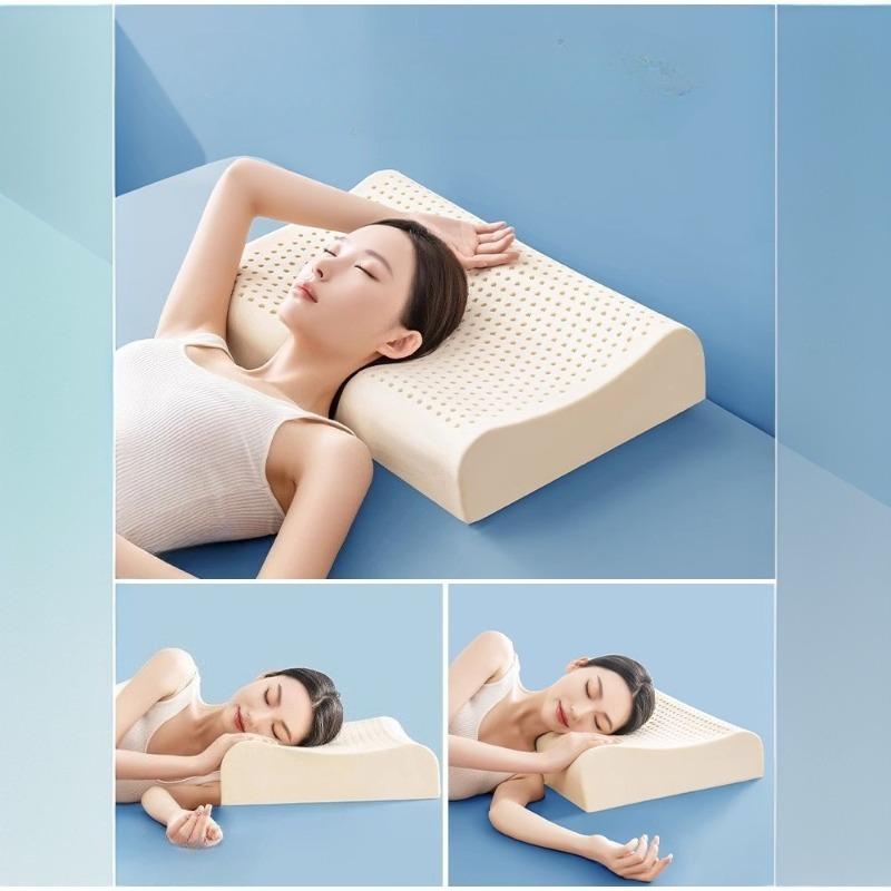 Natural Latex Pillow Orthopedic Cervical Support for Adults Sleeping Aid Pillow Core Healthy Birthday Gift & Home Essential