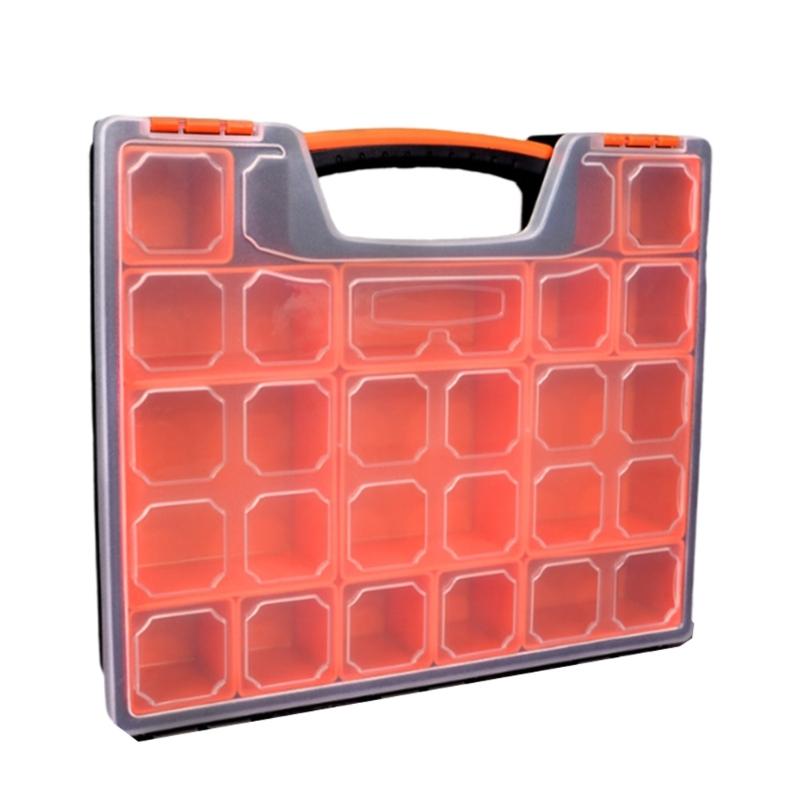 Transparent Plastic Tool Organizer Boxes Adjustable Compartments Secure Latches Ergonomic Handle for Hardware Accessories