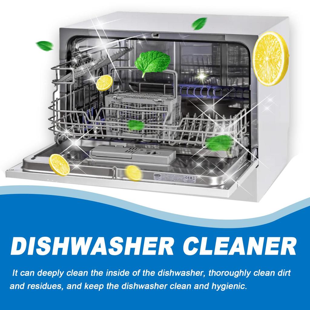 JAKEHOE Dishwasher Cleaner Tablets for Stubborn Stains, Grease, and Odors