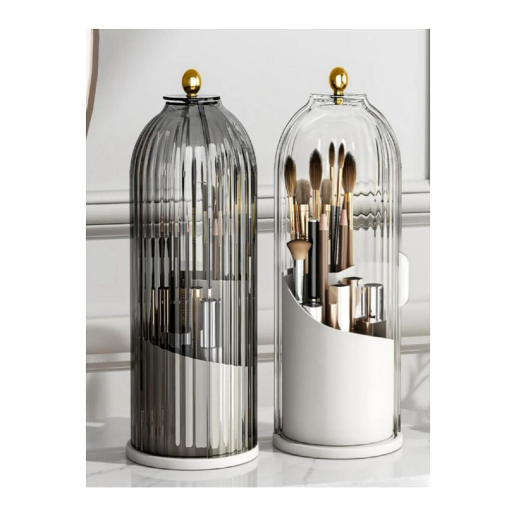 Brush Cosmetic Makeup Organizer Organizer With Cover 360 Rotatable Stand