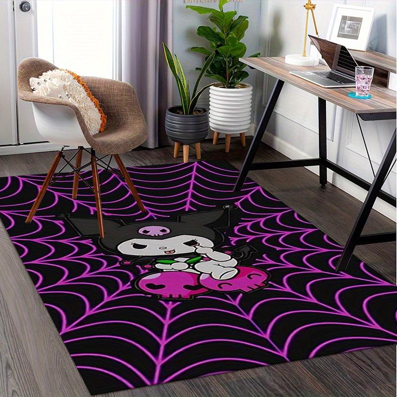 Office Rug Kuromi, Devil Anti-Slip Rug, Machine Washable for Living Room, Bedroom, Office, Multiple Sizes, Bedroom Mat, Decorative Mat, Durable Mat, L
