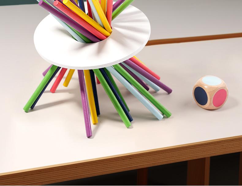 Balance Drawing Pick-Up Sticks: Educational Wooden Game for Parent-Child Interaction, Ideal for Kindergarten Kids
