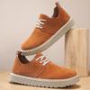 Mens Walking Shoes 2026 New Anti Suede Leather Thick Sole Snug Non Slip Wear-resistant Daily Commuting Sneakers for Man