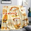 1PC Bread Thief Print Flannel Blanket, High quality All Seasons, Home Decor, Warmth and Comfort, Perfect for Christmas Gifts