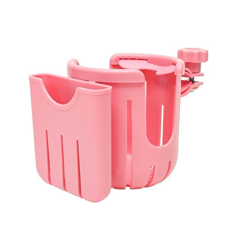 

Universal 2-In-1 Cup Holder + Phone Holder For Strollers, Bicycles,Adjustable Drink Holder For Bike рожевий