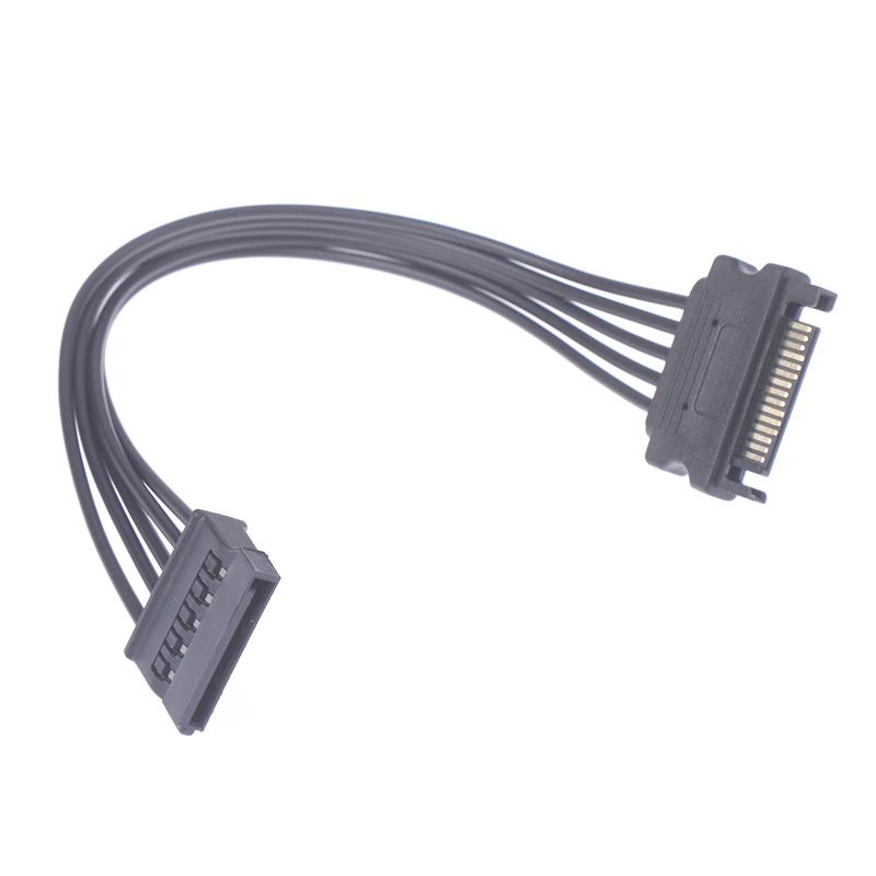 Sata til 15 pins hann-til-hunn strømforlengelseskabel HDD Ssd Sata strømkabel 20 cm
