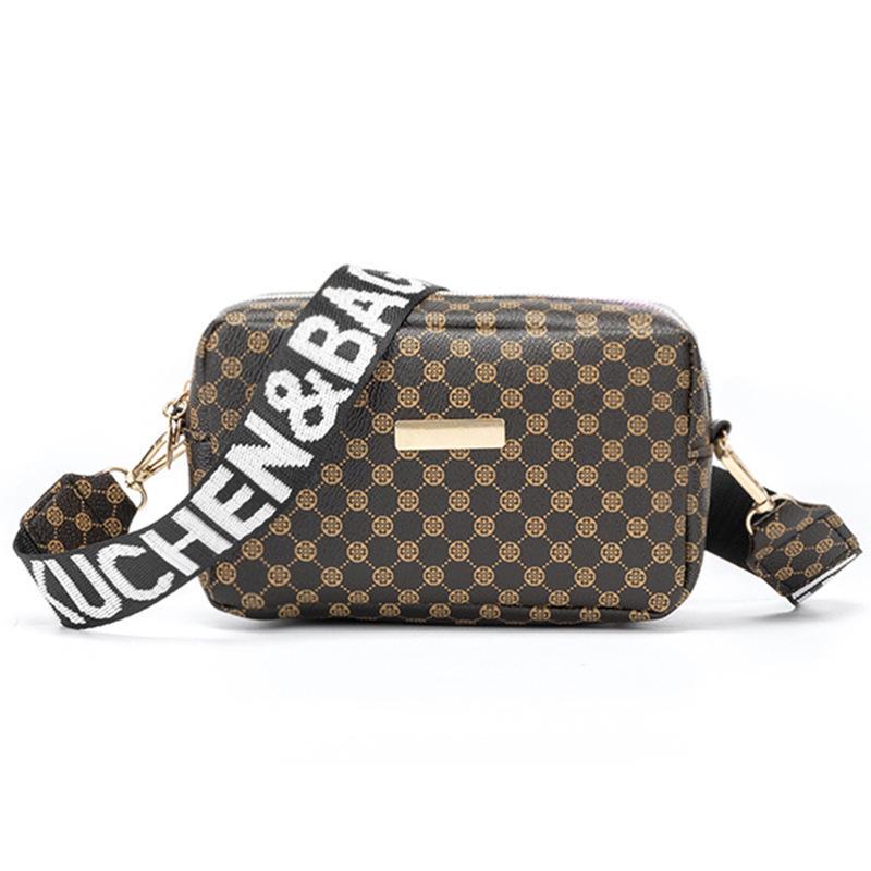 **Модная женская сумка-кроссбоди 2025 года с принтом, маленькая квадратная, для камеры**