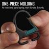 KeyUnity KB00BK Velcro Keychain with Titanium Key Holder with Tag Loop Ideal for Outdoor 2 Colors PVD Carabiner, Patch, & Panel, Camping, (KB00 Black)