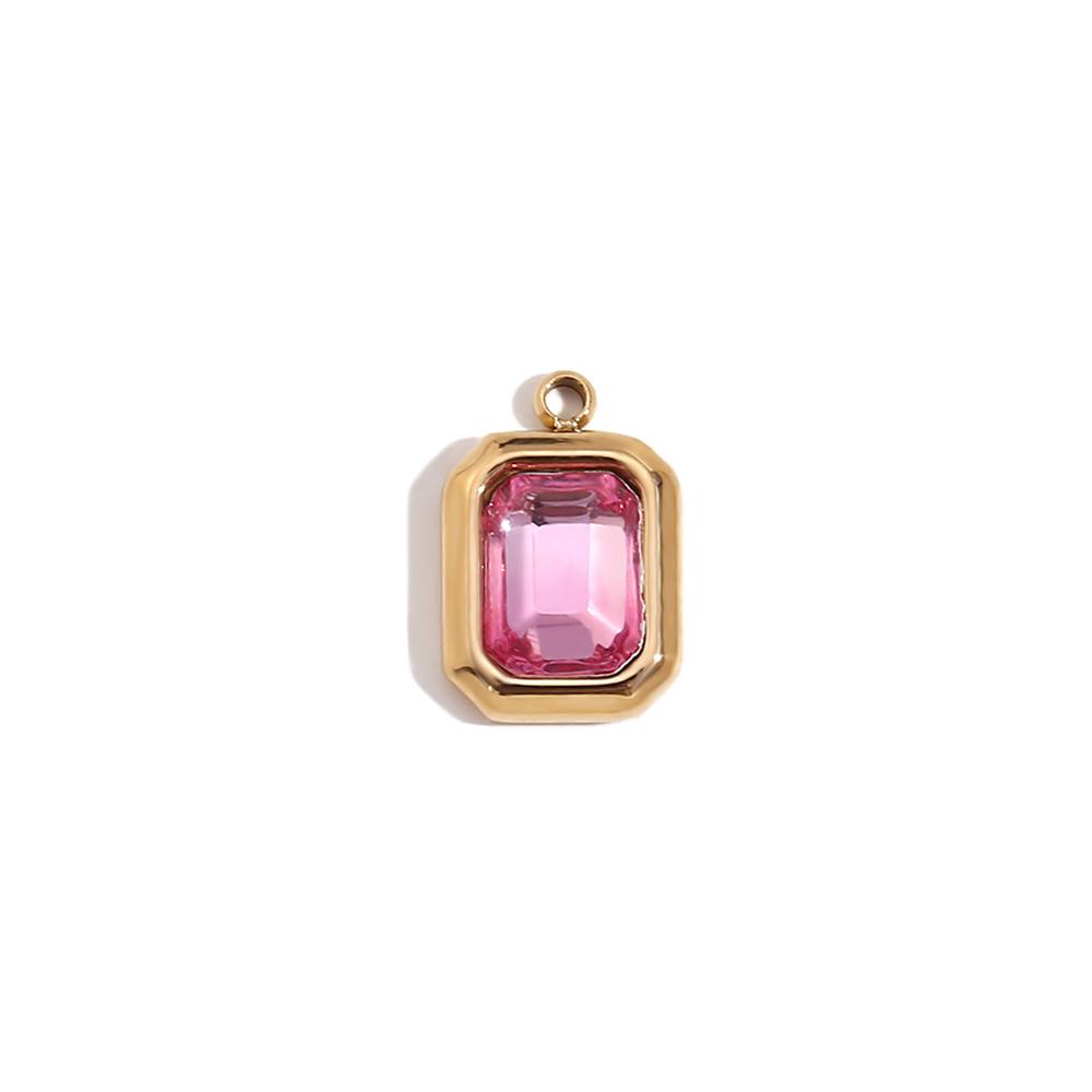 MamacitaSlay Lovely Diy Colored Zircon Keys Heart Aircraft Sun Stars Rainbow Stainless Steel Charms For Jewelry Making For Women