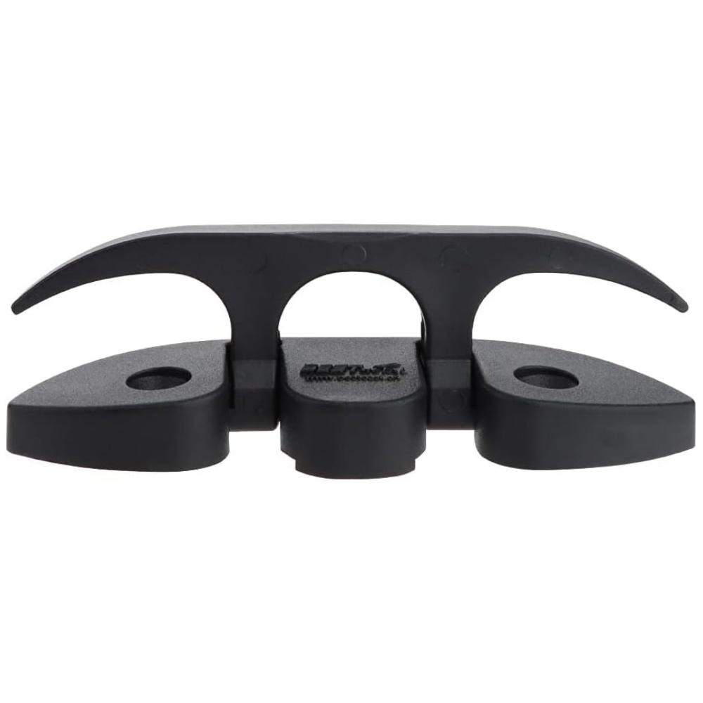 4 szt. 4,72" składane knagi, składane knagi dokujące z długimi i krótkimi śrubami. Nylon klasy morskiej, czarny, 2 otwory