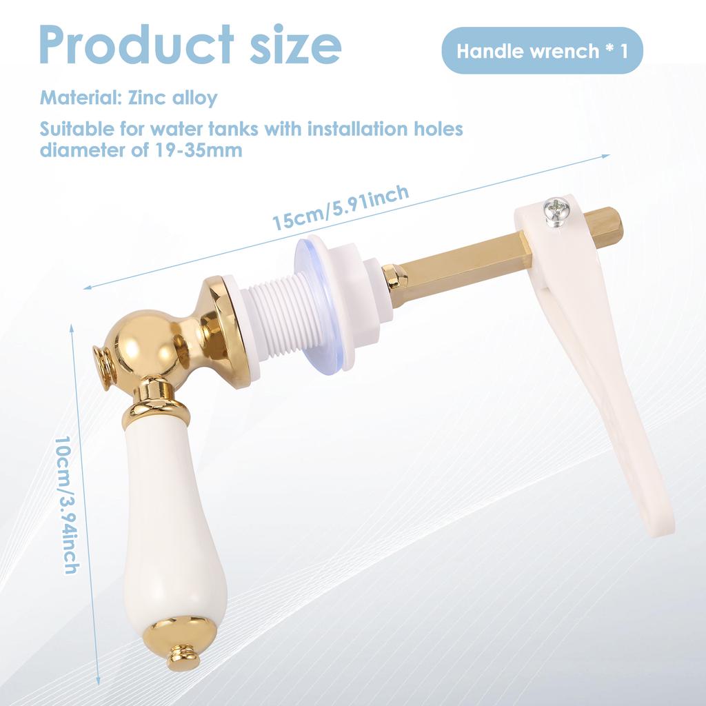 Toilettenspülgriff Ersatz Gold Viktorianisch Weiß Toilettenspülkasten Hebel Spülgriff Toilettentank Spülhebel Ersatz