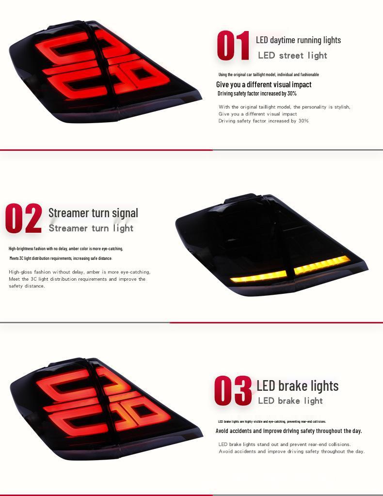 LED Sequential Turn Signal Taillight Assembly for 2007-2013 Toyota Alphard