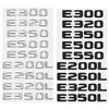 Suitable for E E63 E200L E260L E300L E320L E350L Car Backup Logo Wordmark Rear Label Car Sticker