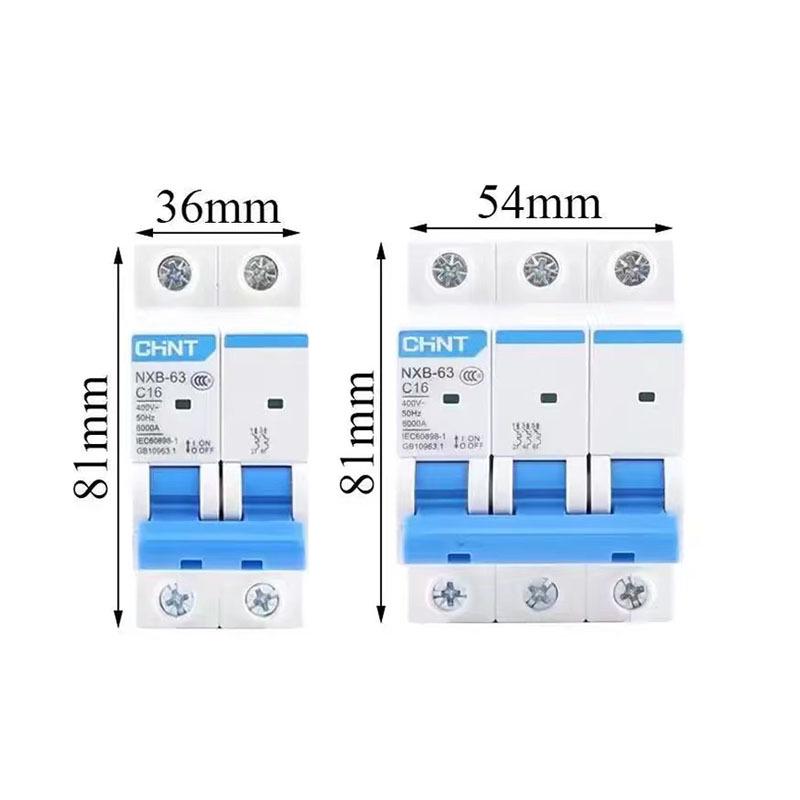 Chint NXB-63 63A Circuit Breaker: 2P32/3P Three-Phase Household Main Switch, DZ47 New Model