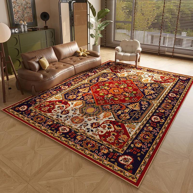

VIKAMA Bohemian Carpet Retro Non Slip Resistant Dirt Living Room Bedroom Floor Mat Dining Room Study Carpet Home Decoration 80x120cm 31x47inch