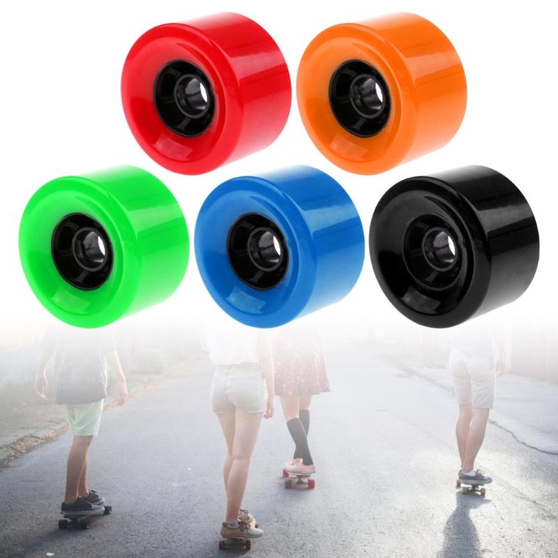 Street Wheel for Skateboards PU Skateboard Cruiser Wheel Replacement Longboards Wheels with Bearings, Soft Cruiser Wheel