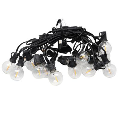 Nouveau Type Ampoule Rétro Guirlande Lumineuse Transparente Décoration Extérieure LED 25 Ampoules, 50FT
