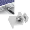 Aluminum Solar Panel Clamps, 10PCS Solar Mount Z Bracket Aluminum Alloy Pressing Block PV Panel Rail End Grounding Clamps Solar Panel Stand For, Rods
